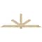Ekena Millwork Kennewick Rough Sawn Timber Gable Bracket, Douglas Fir, 108"W x 36"H x 2"D x 6"F, 8/12 Pitch GBW108X36X0206KEN00RDF - alternate 1